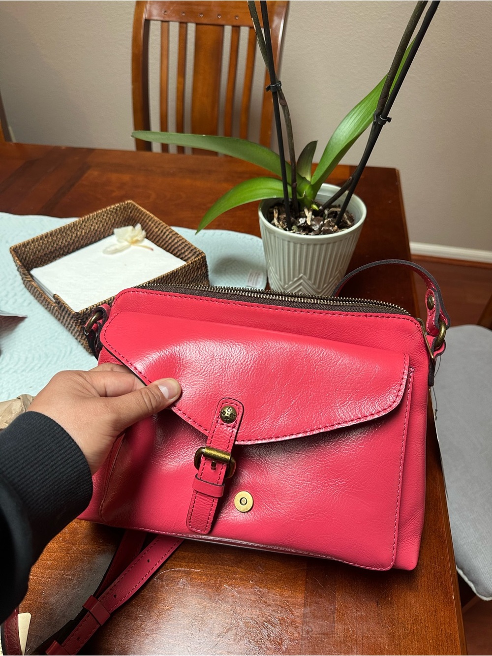 NWT Patricia Nash Pink Leather Crossbody Bag - Picture 5 of 9